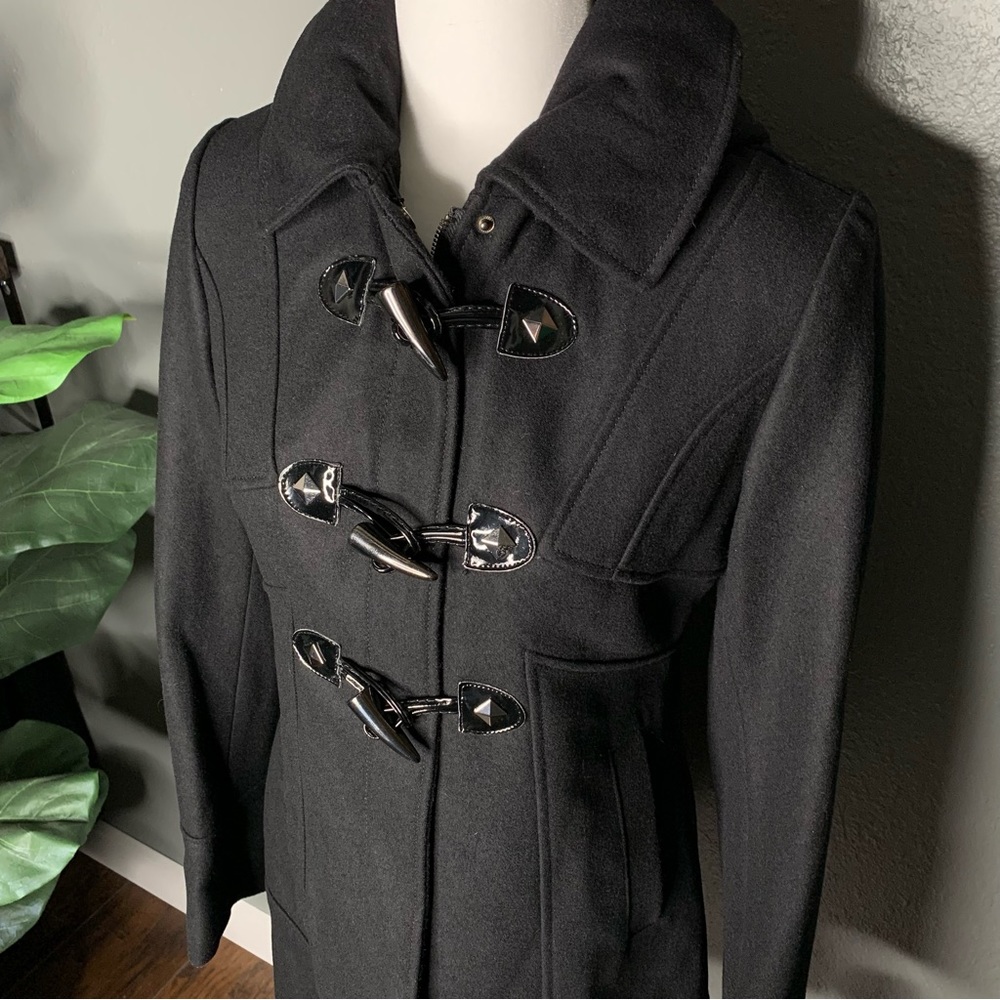Guess Hooded Wool Toggle Coat - Picture 12 of 16